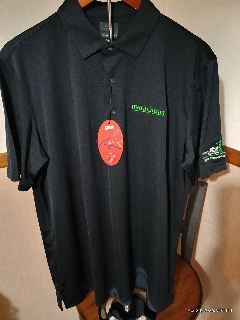Greg Norman Men's Black Polo Shirt - Picture 1 of 5